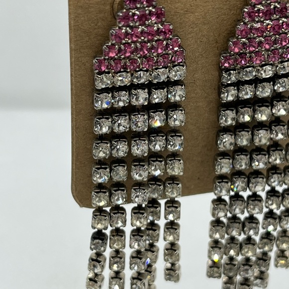Vintage rhinestone earrings - Picture 3 of 3